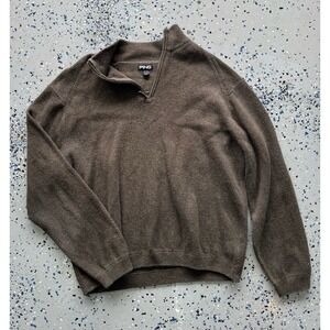 Ping‎ Men's Golf Pullover Size XLarge 100% Cotton 1/4 Zip Brown